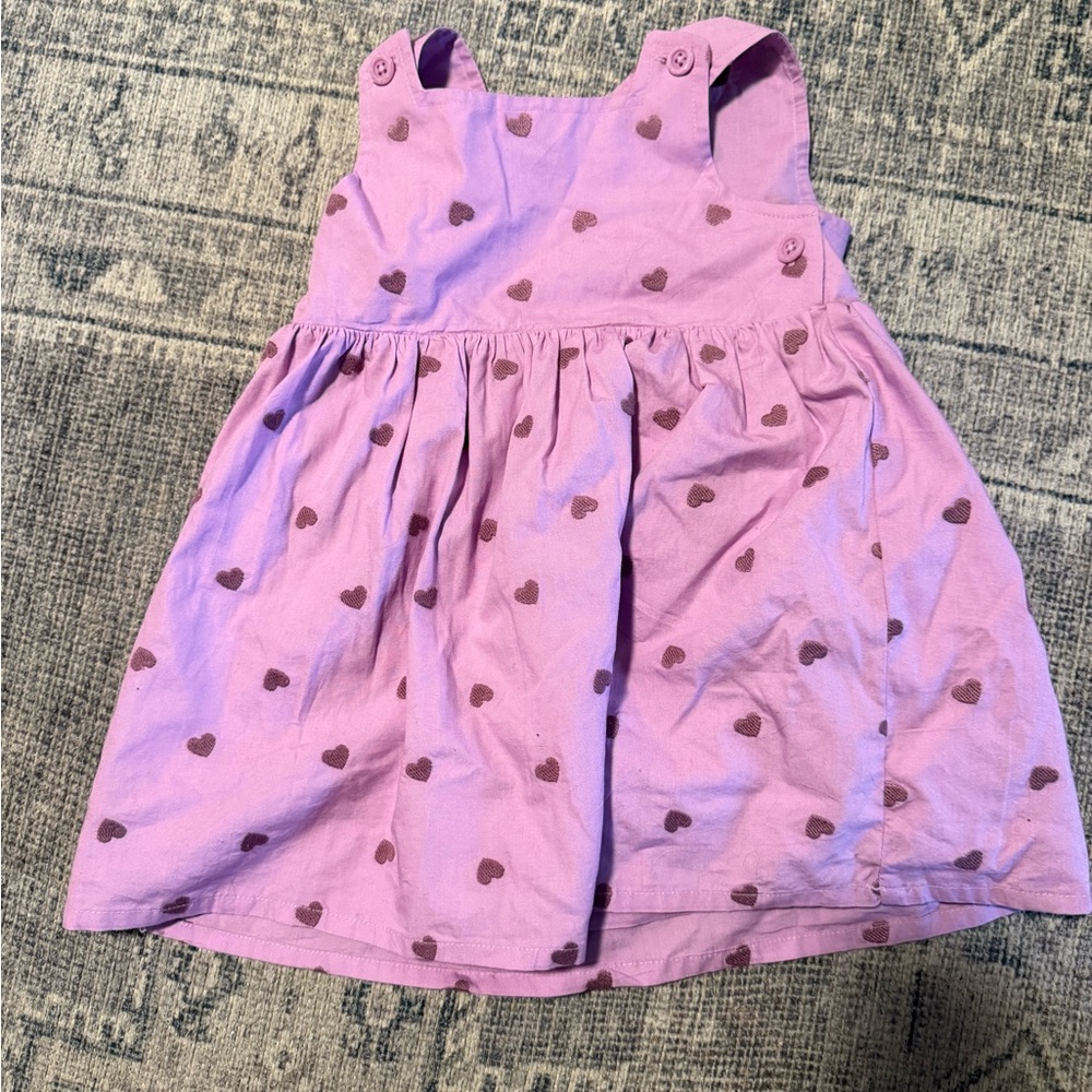 Purple Heart Patterned Dress